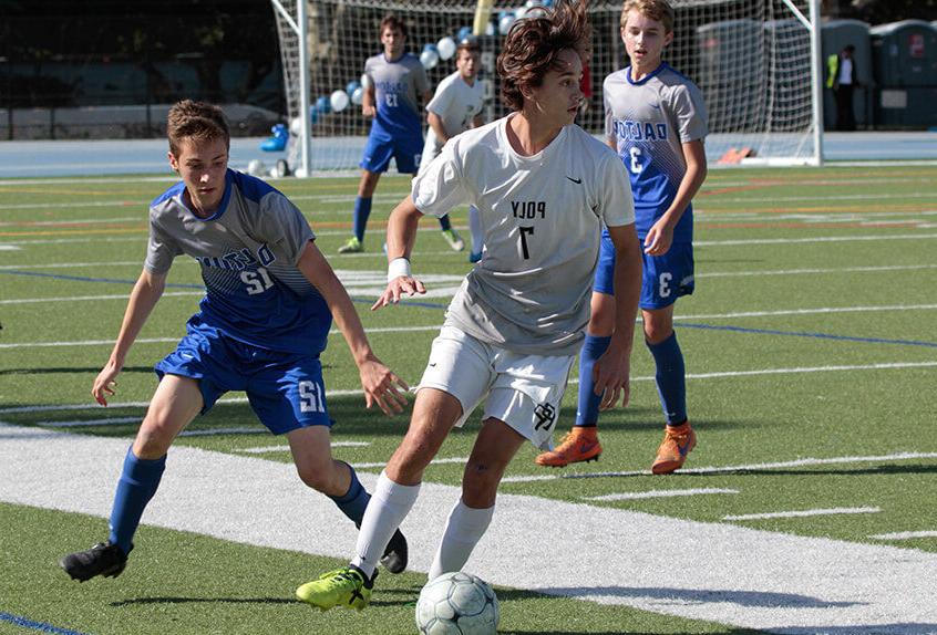 Boys soccer game